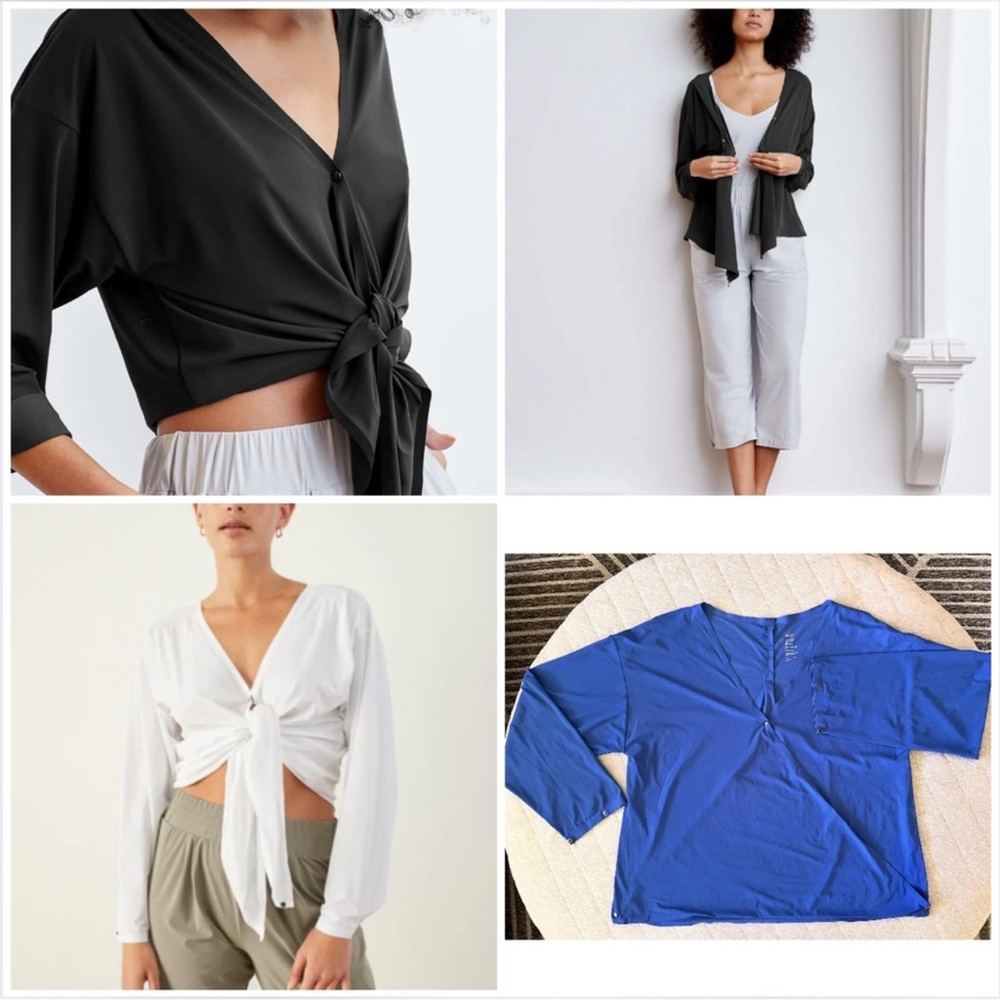 ADAY Large Royal Blue That’s a Wrap Multi Way Worn Shirt